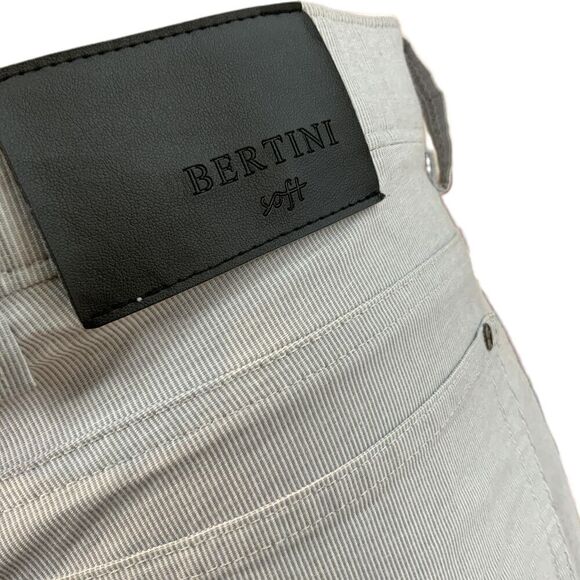 Bertini Light Grey 5 Pocket Button Closure Casual Pants Size 38 Preppy Academia - Picture 9 of 12